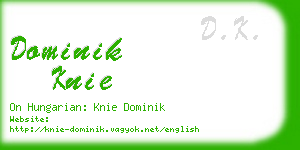 dominik knie business card